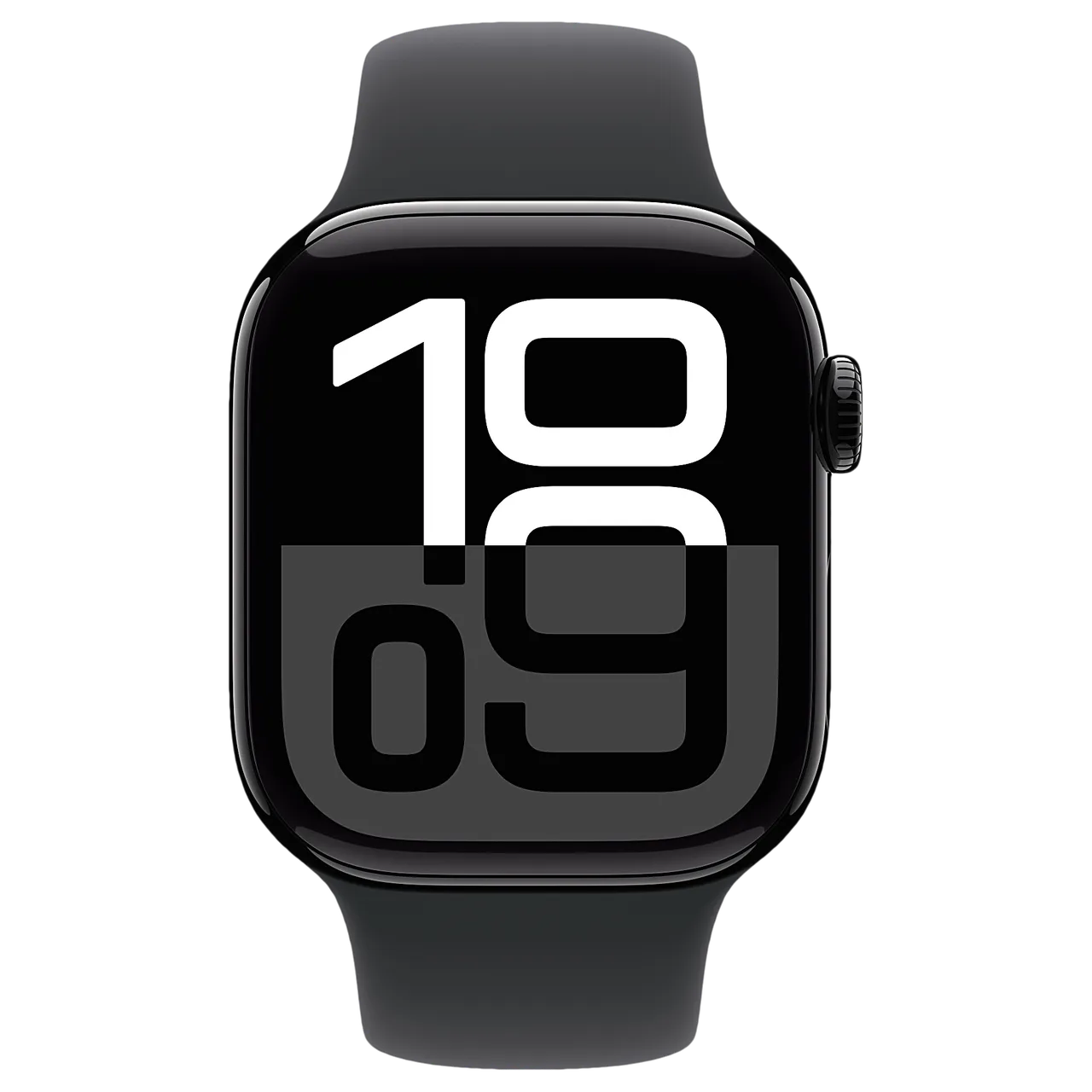 Apple Watch S10 42mm Jet Black (SB Black M/L) — вид спереди