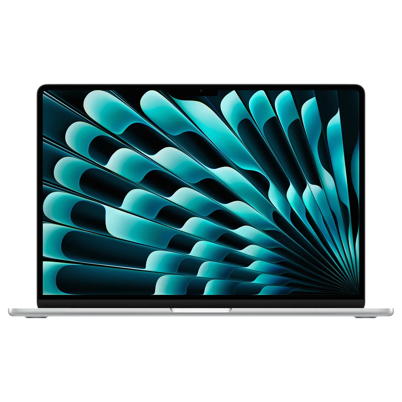 MacBook Air 15" M4 10/10, 16/256 ГБ Silver — вид спереди