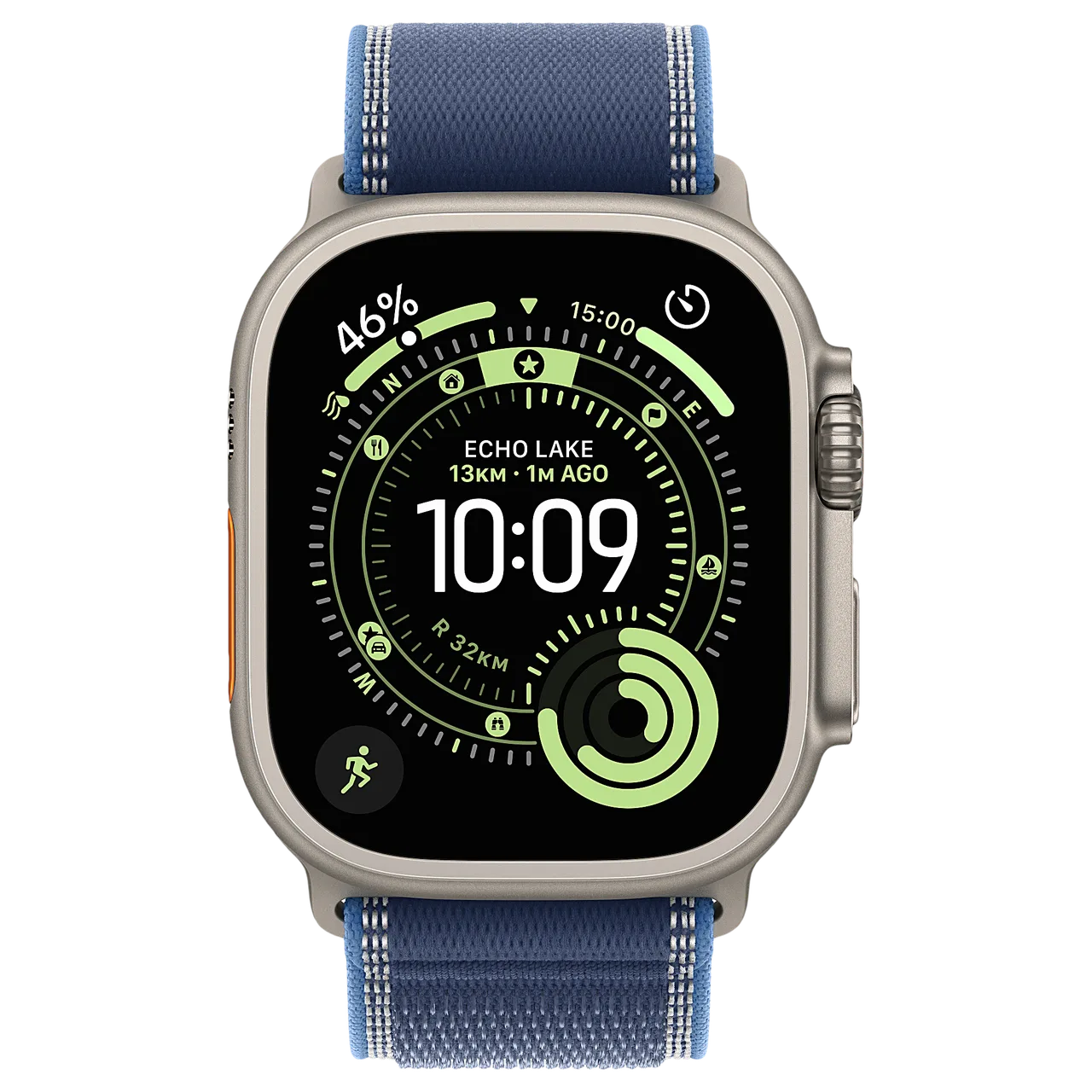 Apple Watch Ultra 3 49mm Natural (Trail Blue M/L) — кадр товара